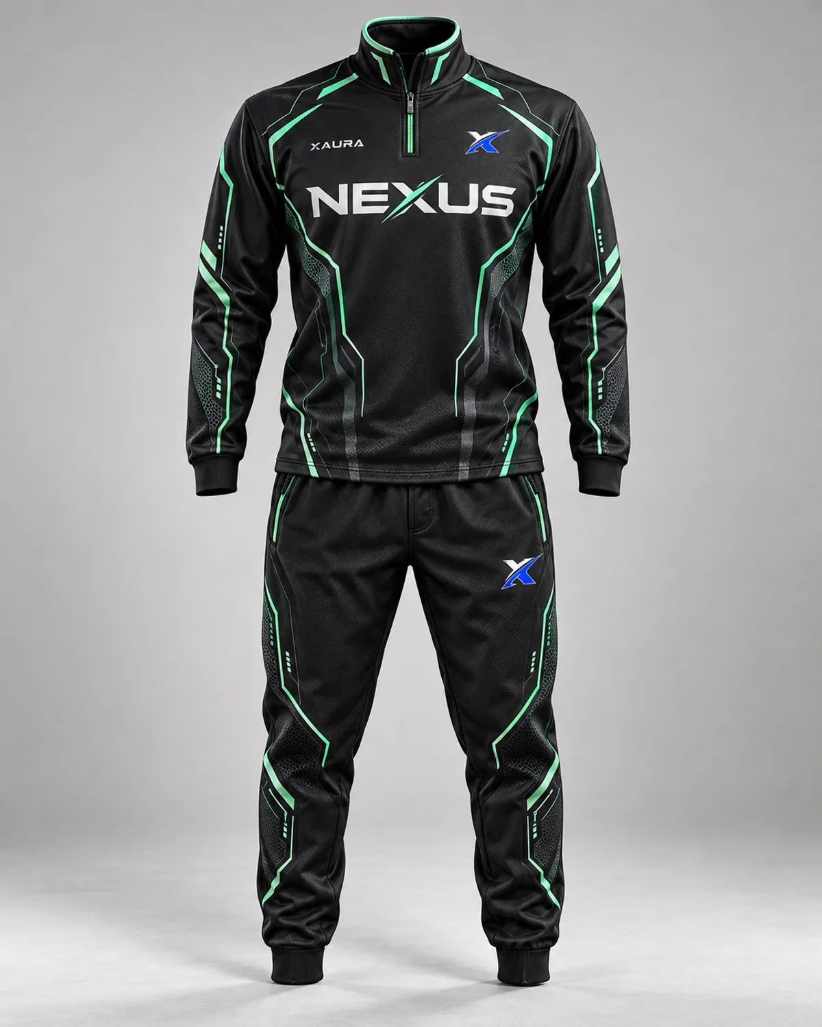 XAura branded Nexus team uniform design concept