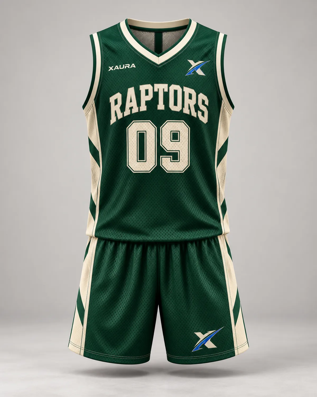 XAura branded Raptors team uniform design concept